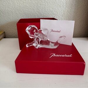 Vintage Baccarat Crystal Angel Cherub “Thinking of You” Figurine in original box